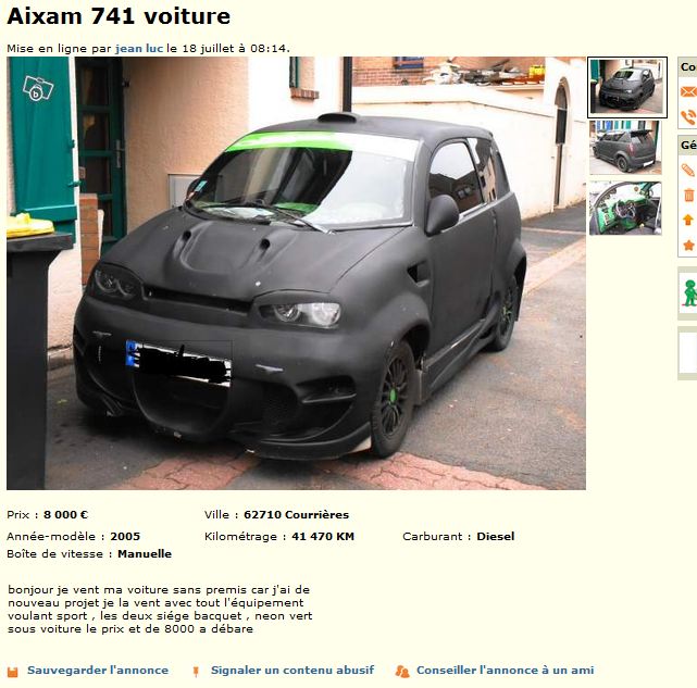 Voiture en kit a vendre