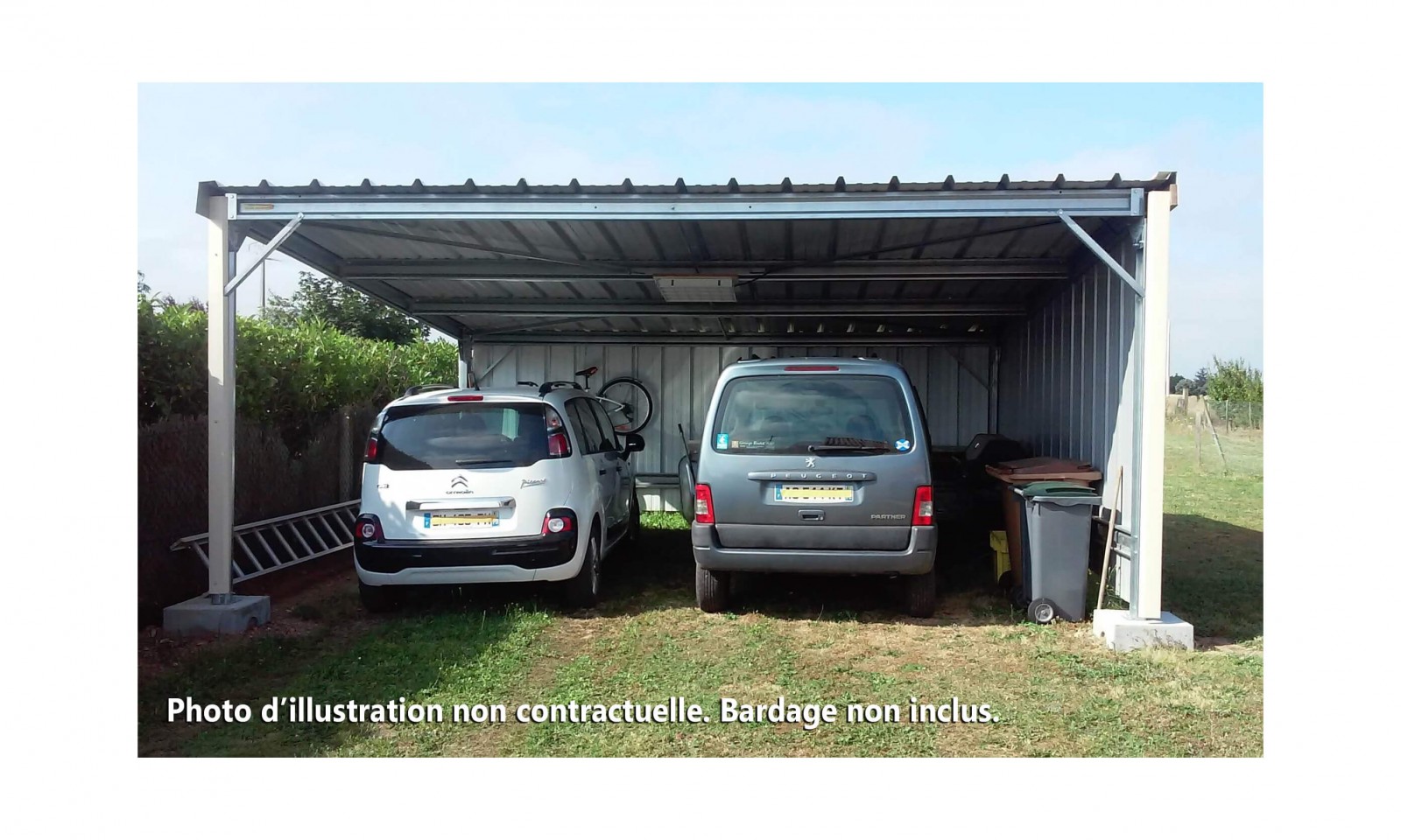 Abris voiture en kit metal