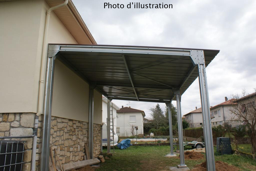 Abris voiture en kit metal