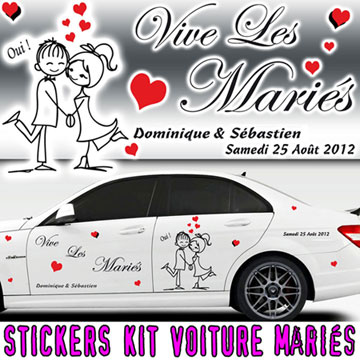 Kit voiture mariage pas cher